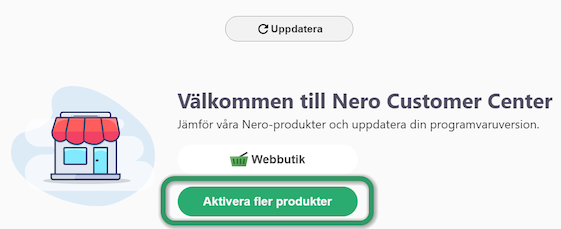 Nero-Start-Aktivera-fler-produkter-Skärmdump-Svenska